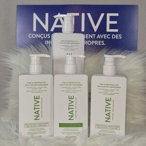 Native Pine Mountain Air Shampoo Conditioner Set 4 Bottles Sulfate Paraben Free